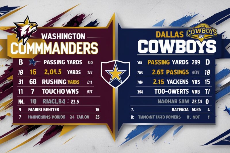 Detailed breakdown of the Washington Commanders vs Dallas Cowboys match player stats, highlighting key performances, pivotal plays, and game-changing moments.