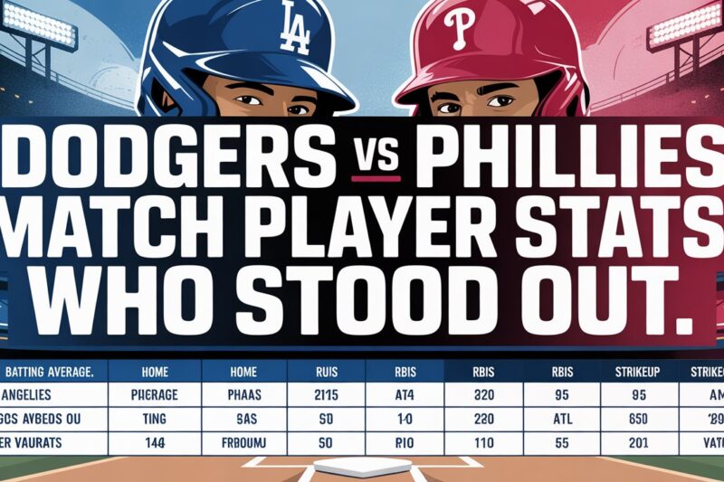 Dodgers vs Phillies Match Player Stats: Who Stood Out