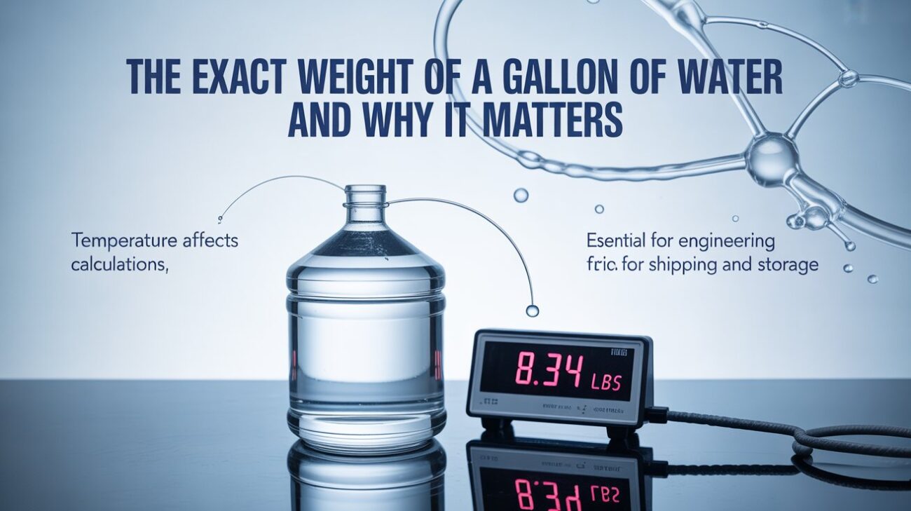 The Exact Weight of a Gallon of Water and Why It Matters 