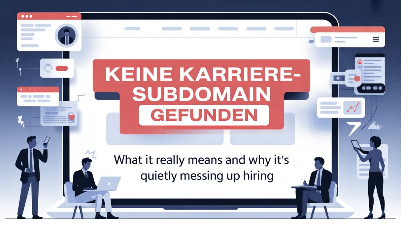Keine Karriere-Subdomain Gefunden — What It Really Means and Why It's Quietly Messing Up Hiring