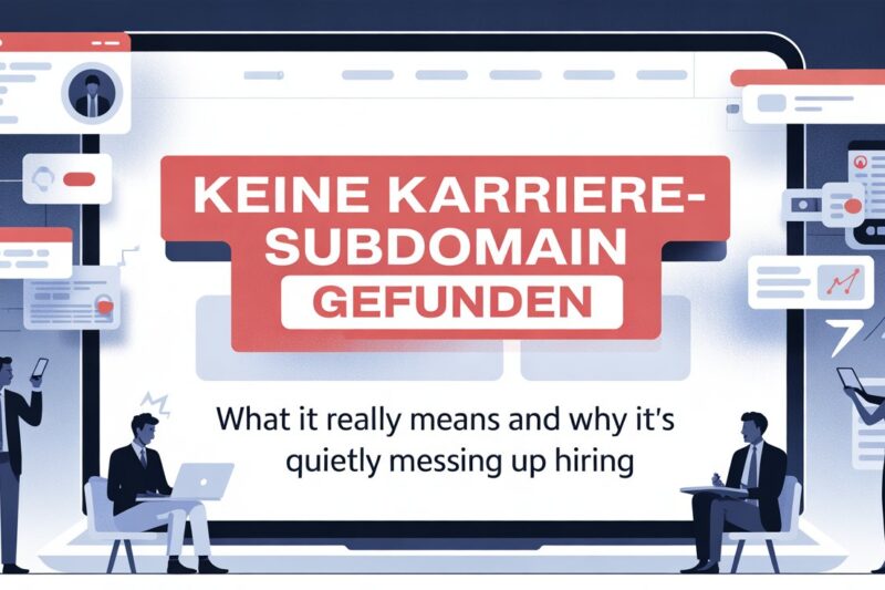 Keine Karriere-Subdomain Gefunden — What It Really Means and Why It's Quietly Messing Up Hiring