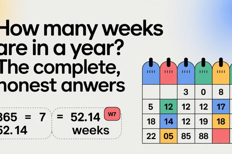 How Many Weeks Are in a Year? The Complete, Honest Answer