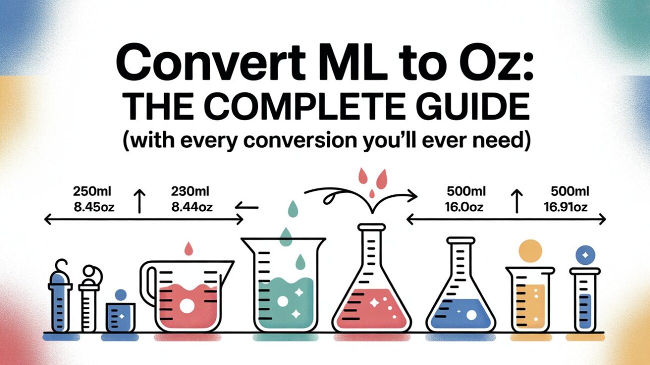 Convert ml into oz: The Complete Guide (With Every Conversion You'll Ever Need)
