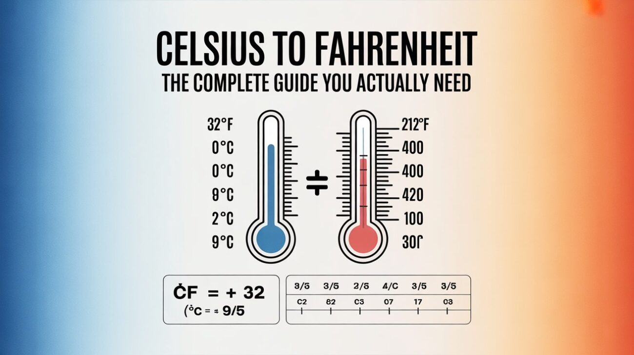 Celsius to Fahrenheit: The Complete Guide You Actually Need