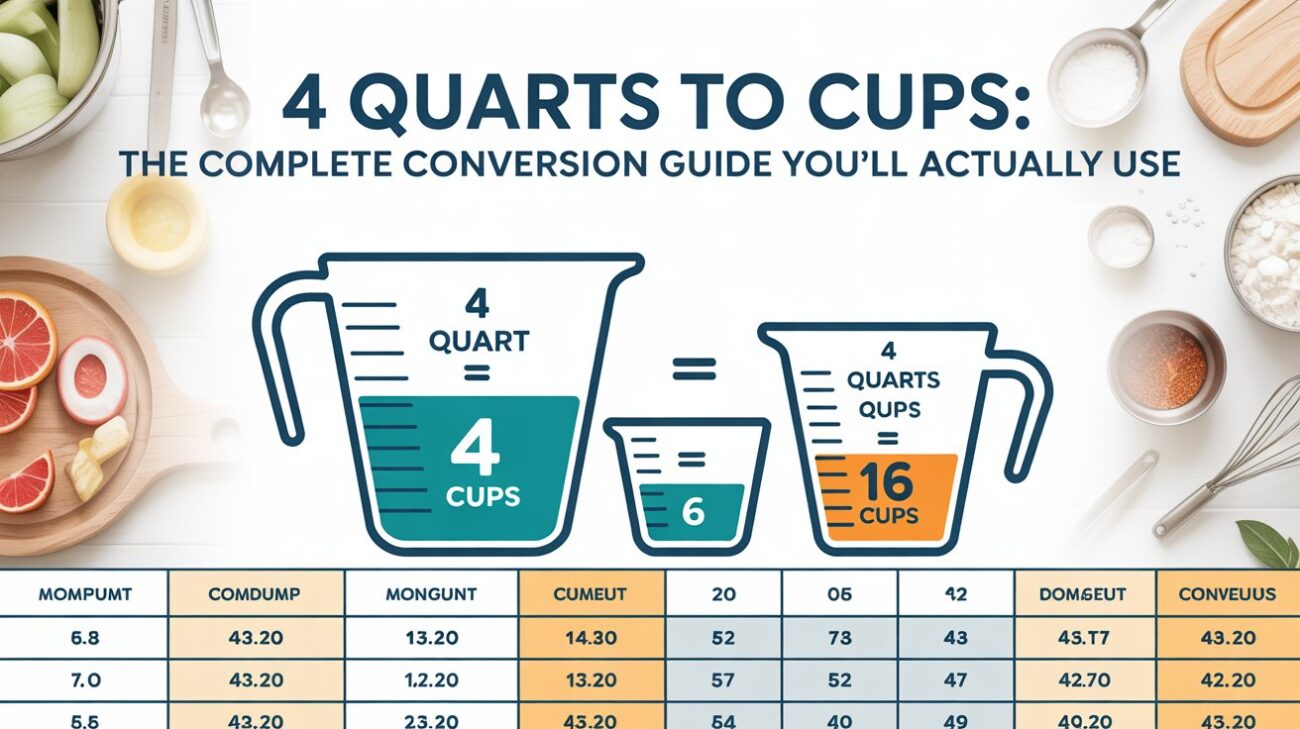 4 Quarts to Cups: The Complete Conversion Guide You'll Actually Use