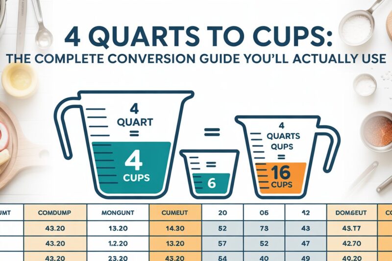 4 Quarts to Cups: The Complete Conversion Guide You'll Actually Use