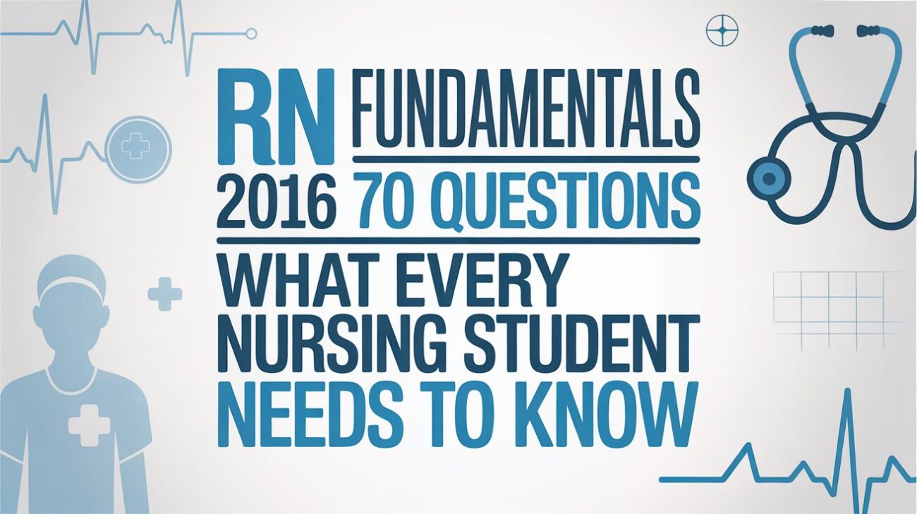 RN Fundamentals 2016 70 Questions: What Every Nursing Student Needs to Know